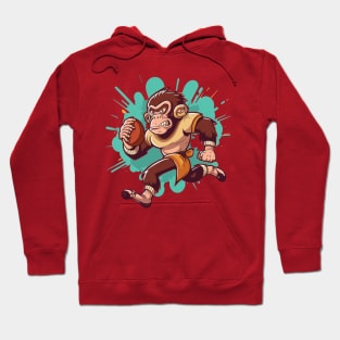 Monkey Touchdown: Ape-solutely Winning Football Design! Hoodie